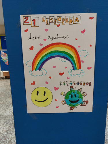 Plakat przygotowany przez uczniów na Dzień życzliwości