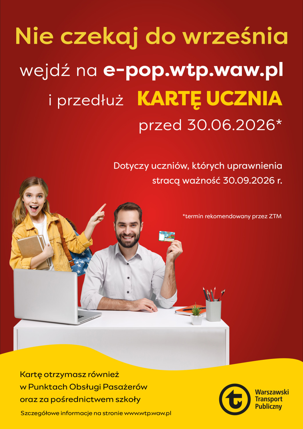 Karta ucznia 2026 plakat informacyjny